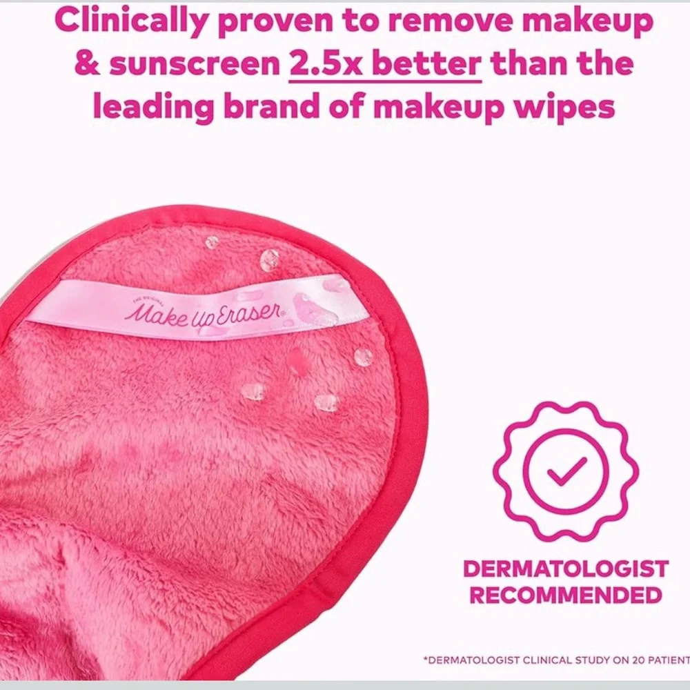 MakeUp Eraser Plush Green with Pink Accent